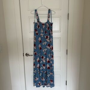 Floral Blue Maxi Dress